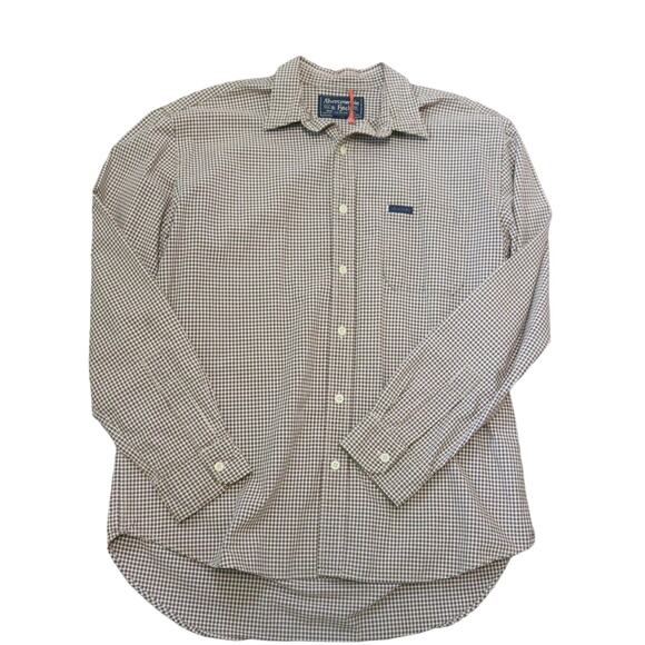 ABERCROMBIE and FITCH Casual Button Down Shirt Size M Men's Long Sleeve Check - Picture 1 of 6